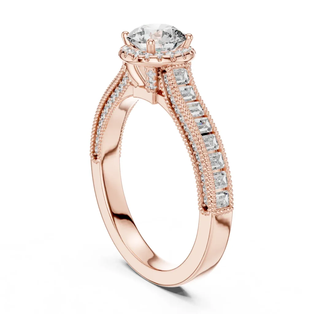Vintage Milgrain Pavé Ring — photo 9