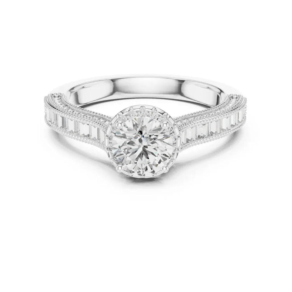 Vintage Milgrain Pavé Ring — photo 8