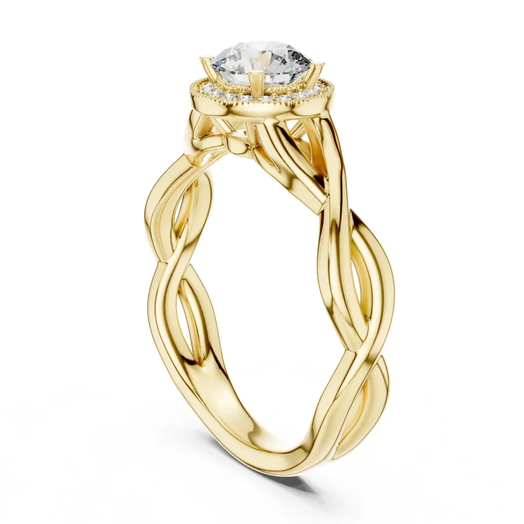 Infinity Twist Halo Ring