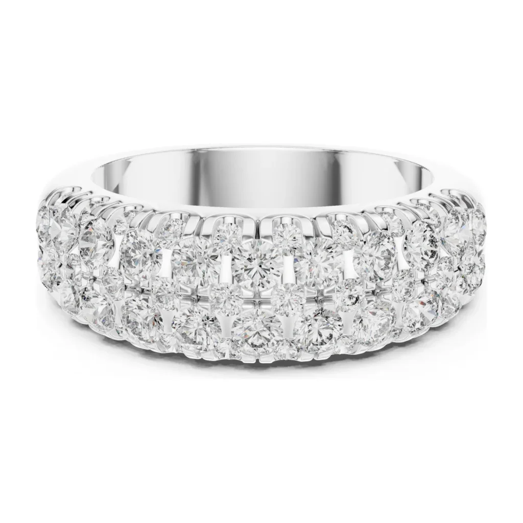 Scalloped Pavé Dome Band — photo 8