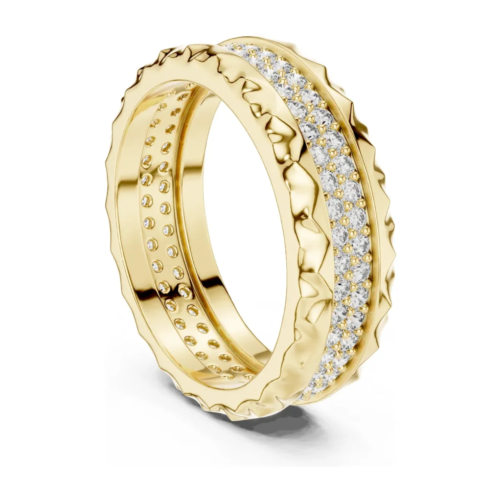 Textured Pavé Stacking Band