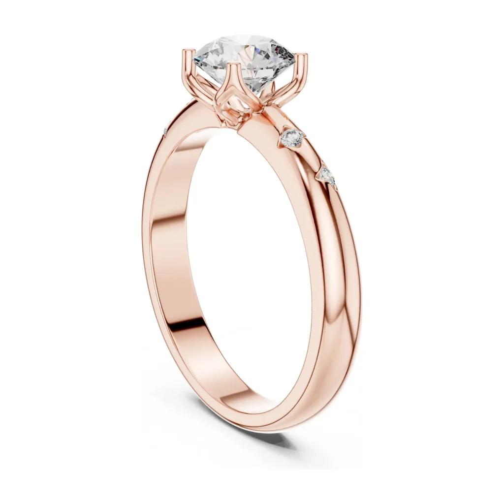 Round Solitaire with Side Accents — photo 9