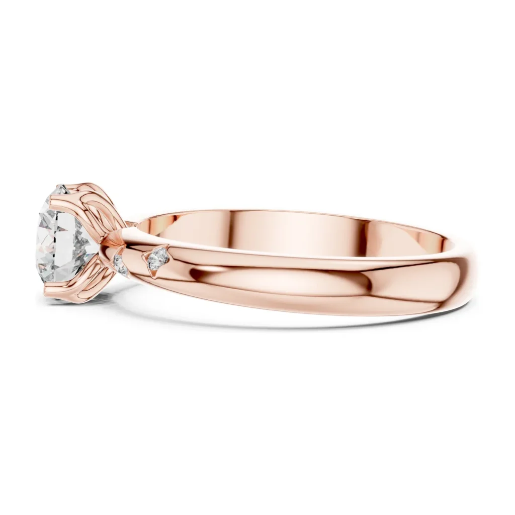 Round Solitaire with Side Accents — photo 11