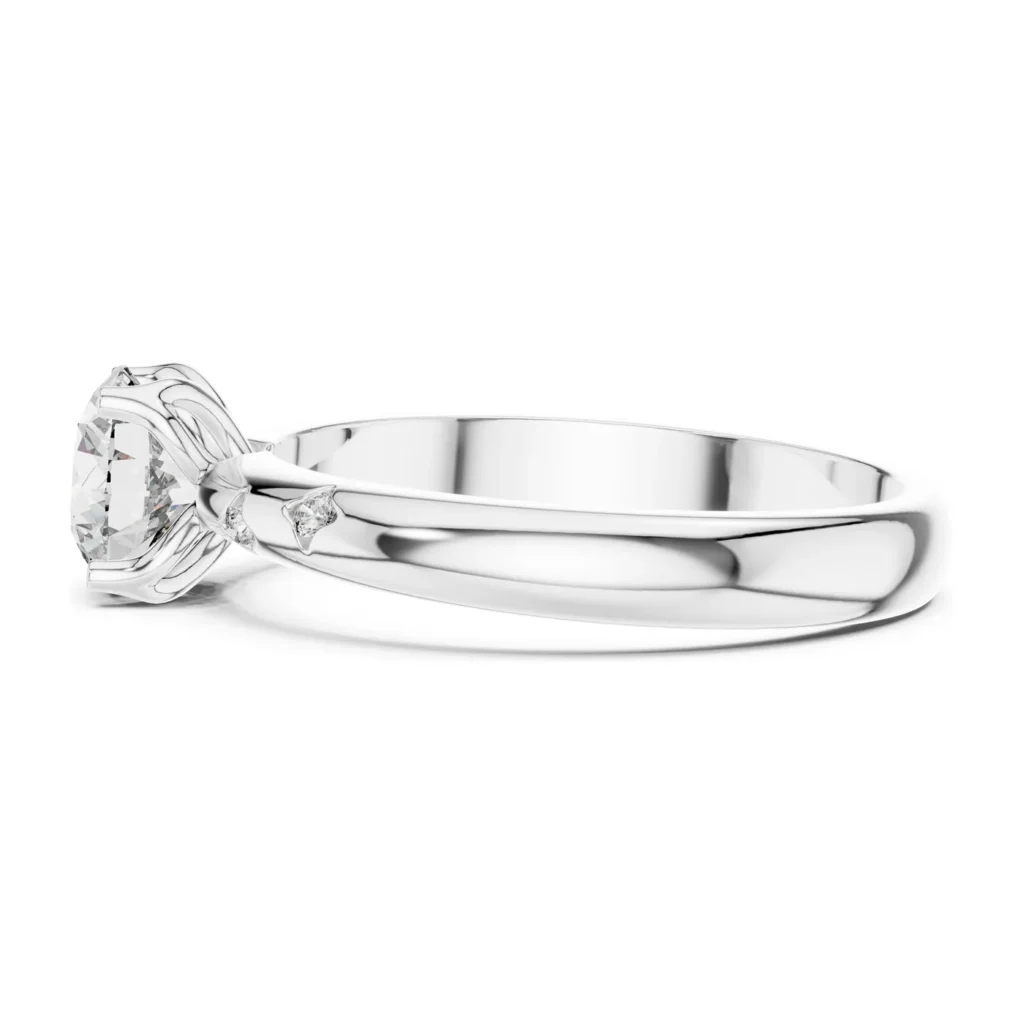 Round Solitaire with Side Accents — photo 7