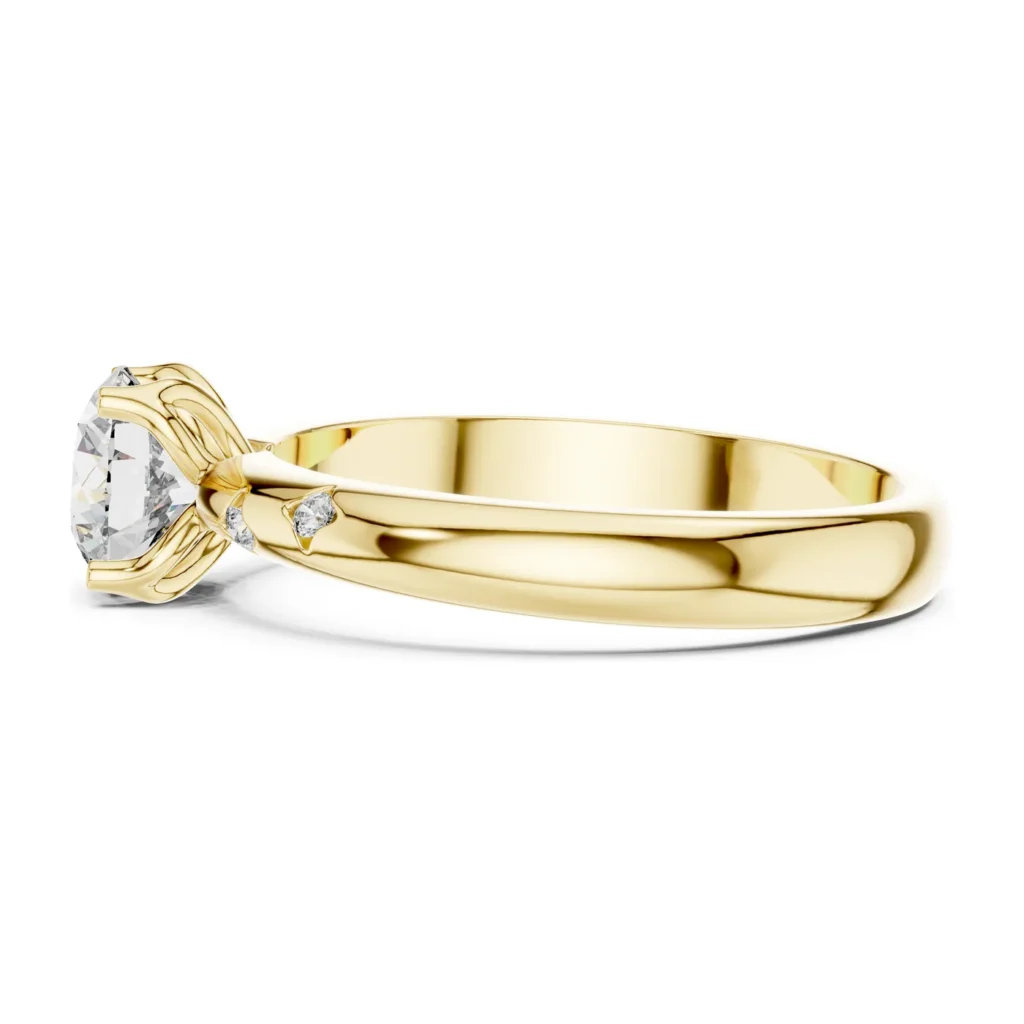 Round Solitaire with Side Accents — photo 3