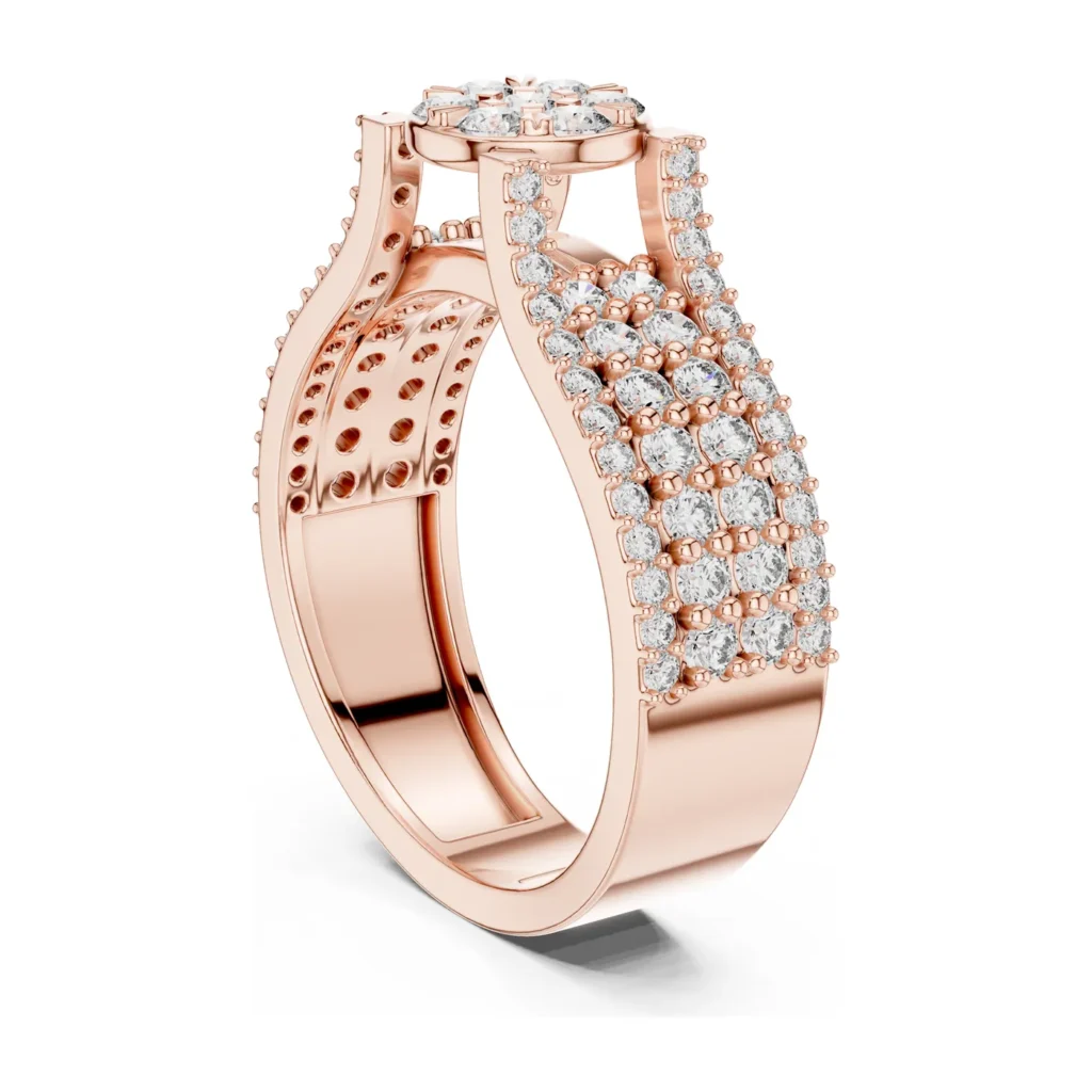 Cluster Crown Multi-Row Pavé Ring — photo 9