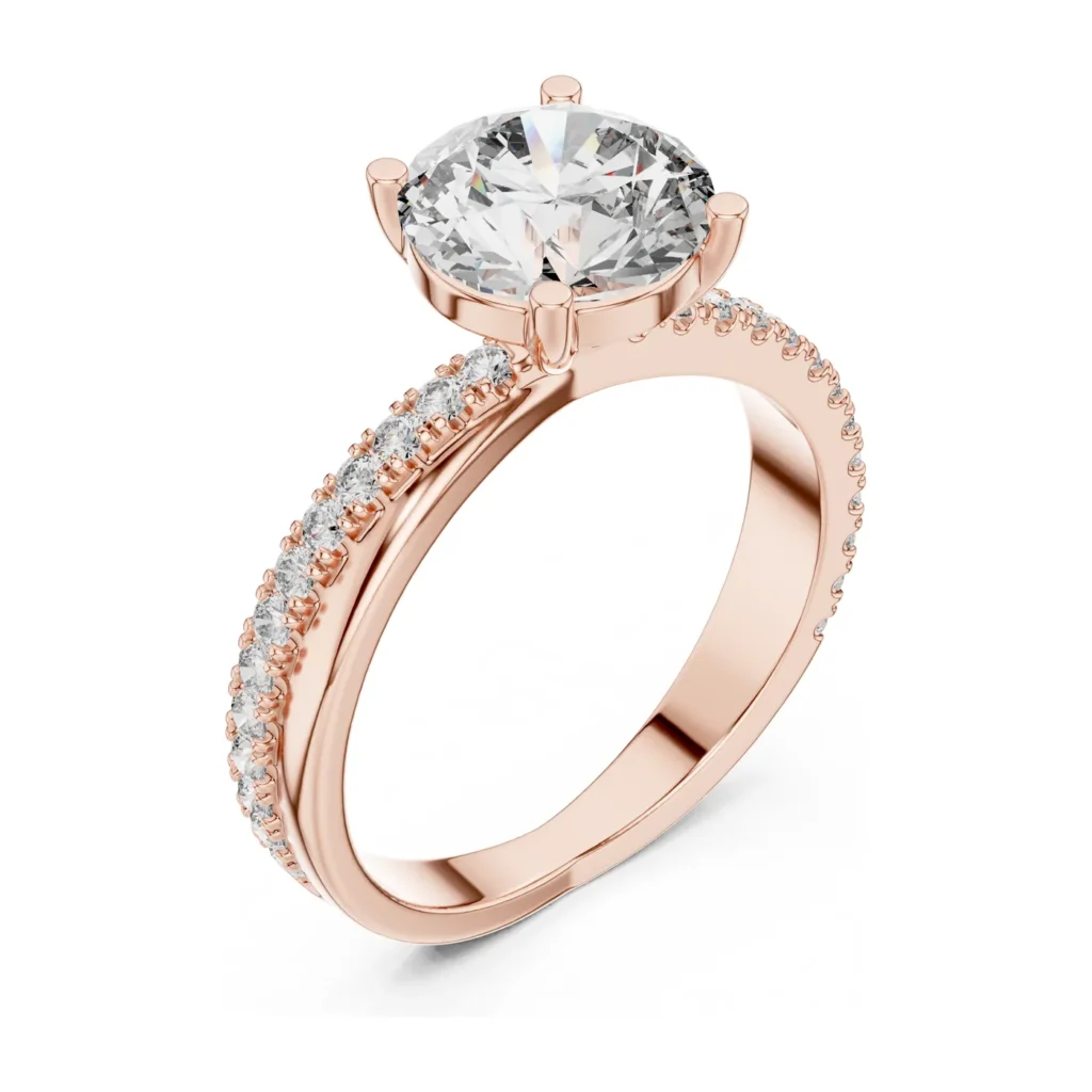 Hidden Halo Pavé Solitaire Ring — photo 10
