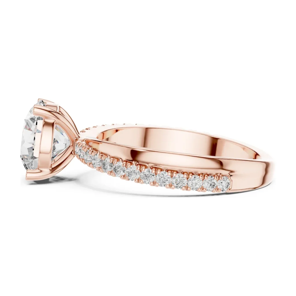 Hidden Halo Pavé Solitaire Ring — photo 11