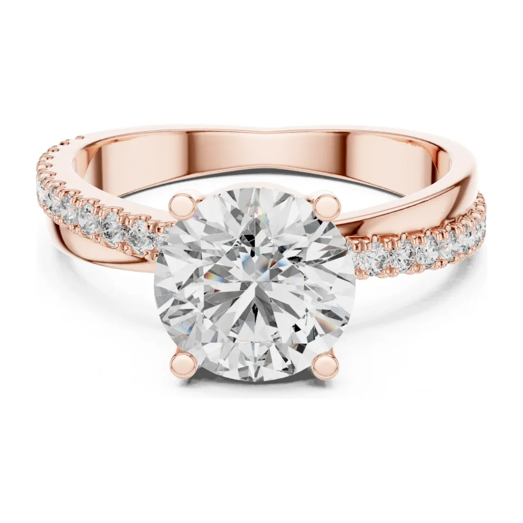 Hidden Halo Pavé Solitaire Ring — photo 12