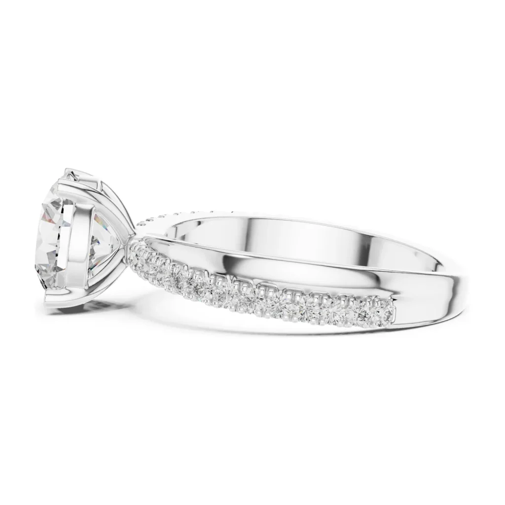 Hidden Halo Pavé Solitaire Ring — photo 7