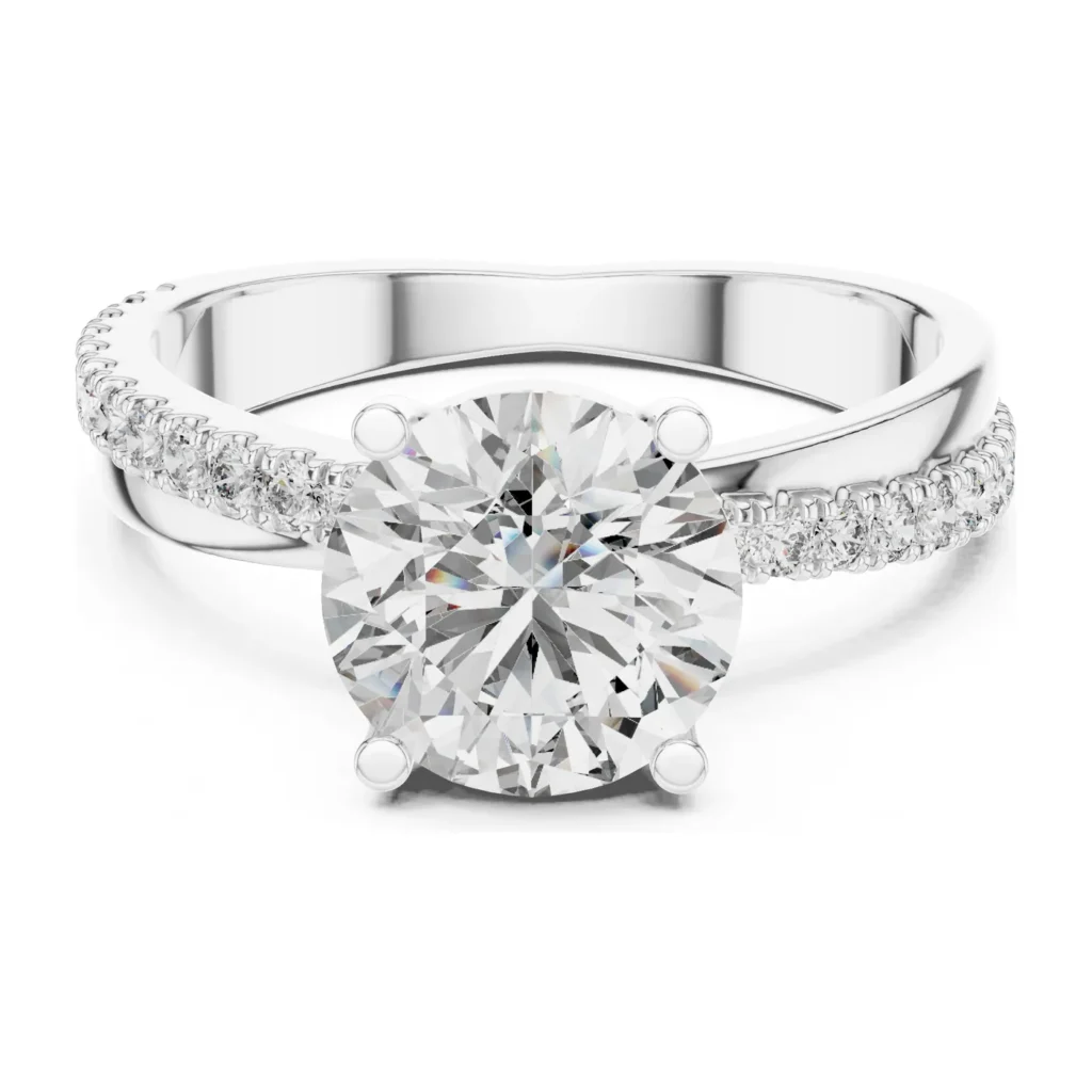 Hidden Halo Pavé Solitaire Ring — photo 8