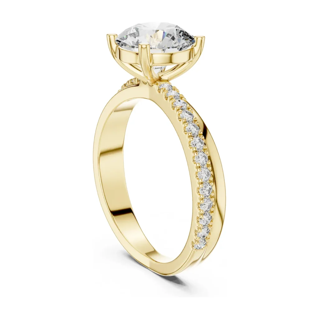 Hidden Halo Pavé Solitaire Ring
