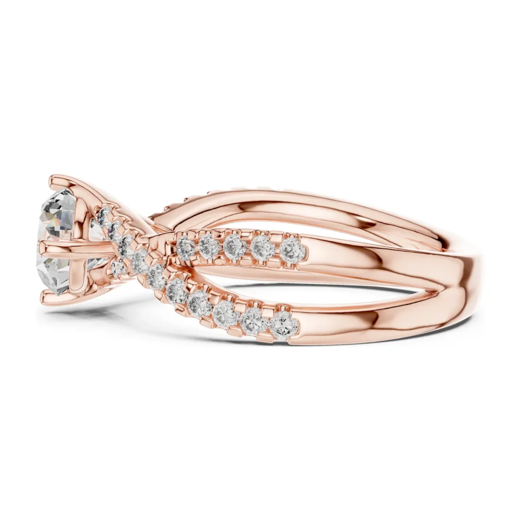 Crossover Pavé Solitaire Ring — photo 11