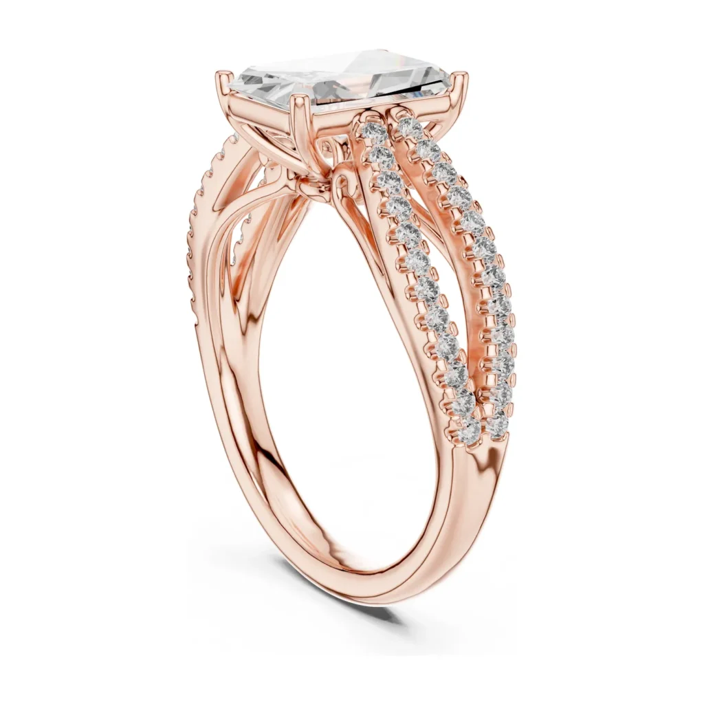 Radiant Split-Shank Pavé Ring — photo 9
