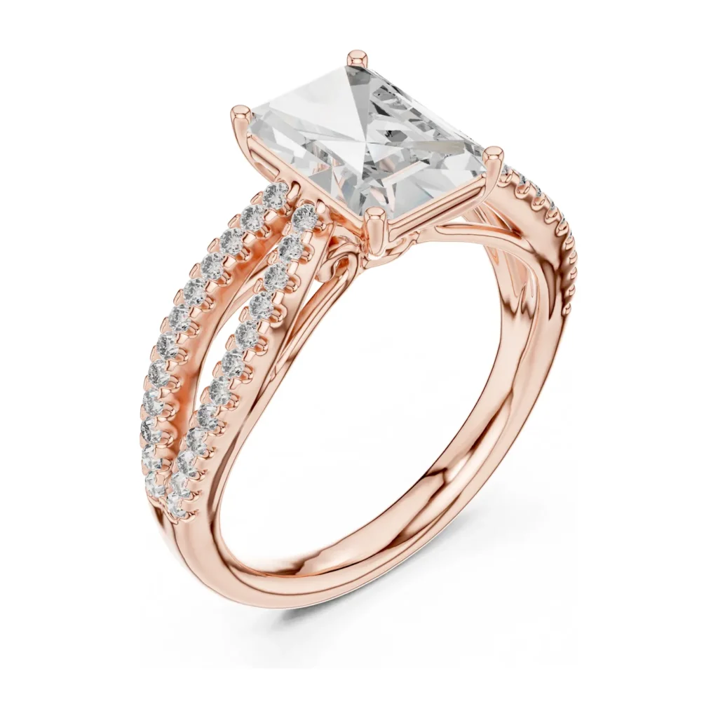 Radiant Split-Shank Pavé Ring — photo 10