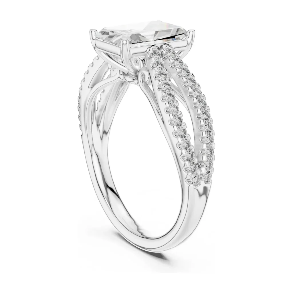 Radiant Split-Shank Pavé Ring — photo 5
