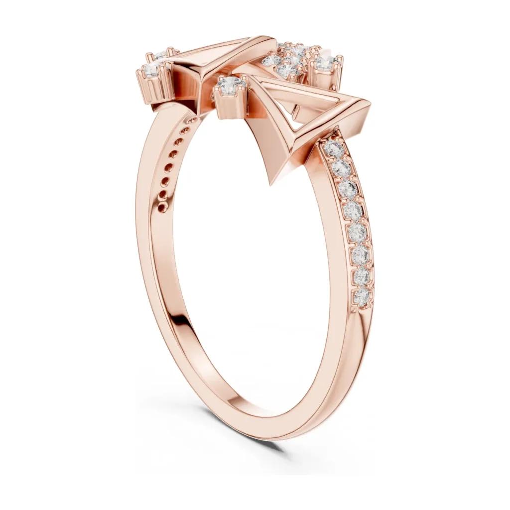 Pavé Triangle Star Ring — photo 9
