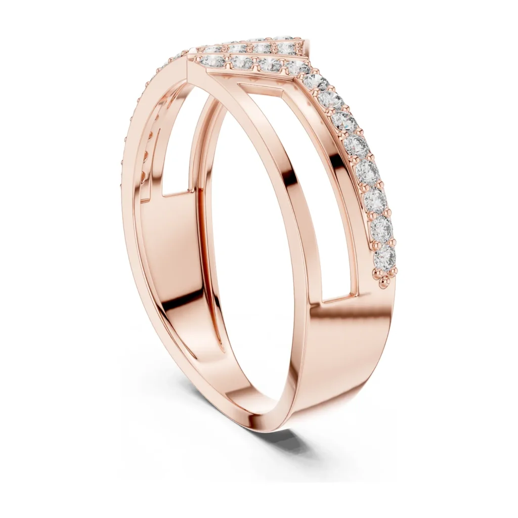 Chevron Pavé Signet Ring — photo 9