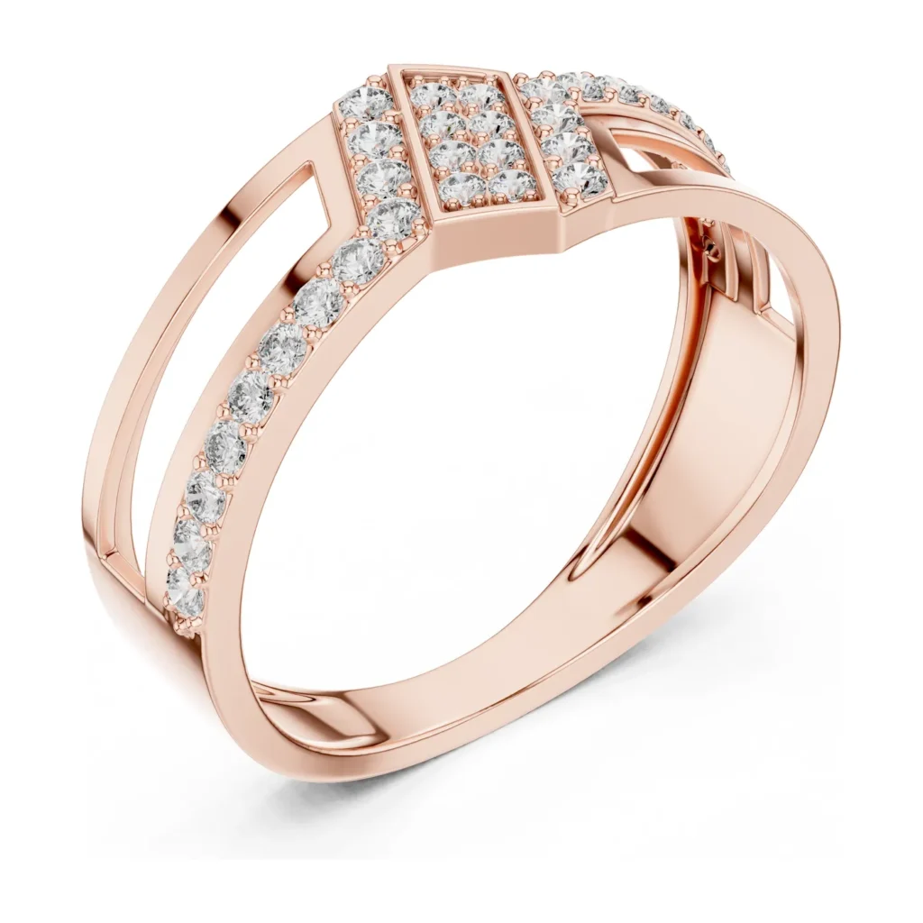 Chevron Pavé Signet Ring — photo 10