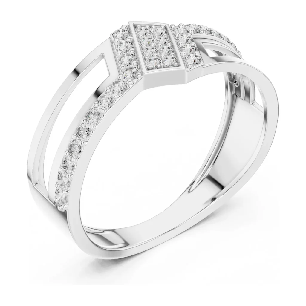 Chevron Pavé Signet Ring — photo 6