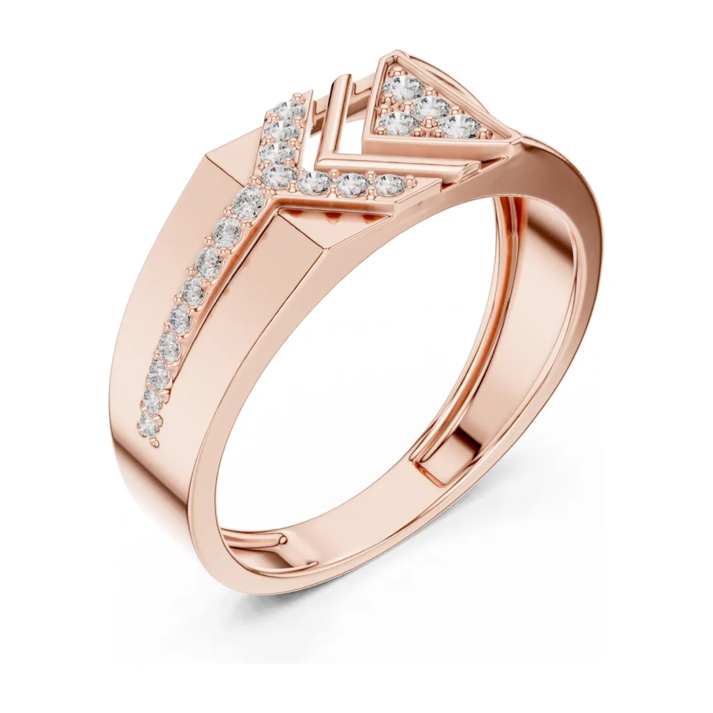Pavé Chevron Signet Ring — photo 10