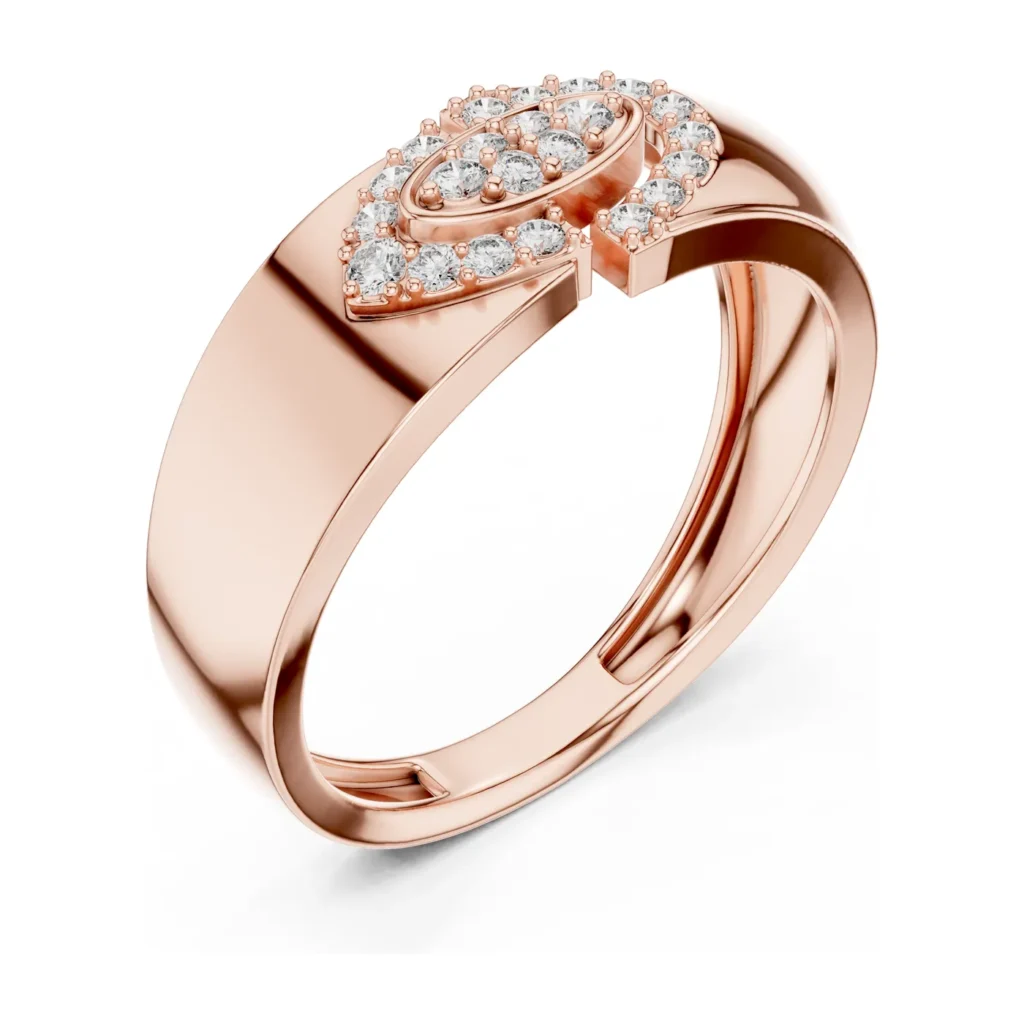 Pavé Teardrop Signet Ring — photo 10