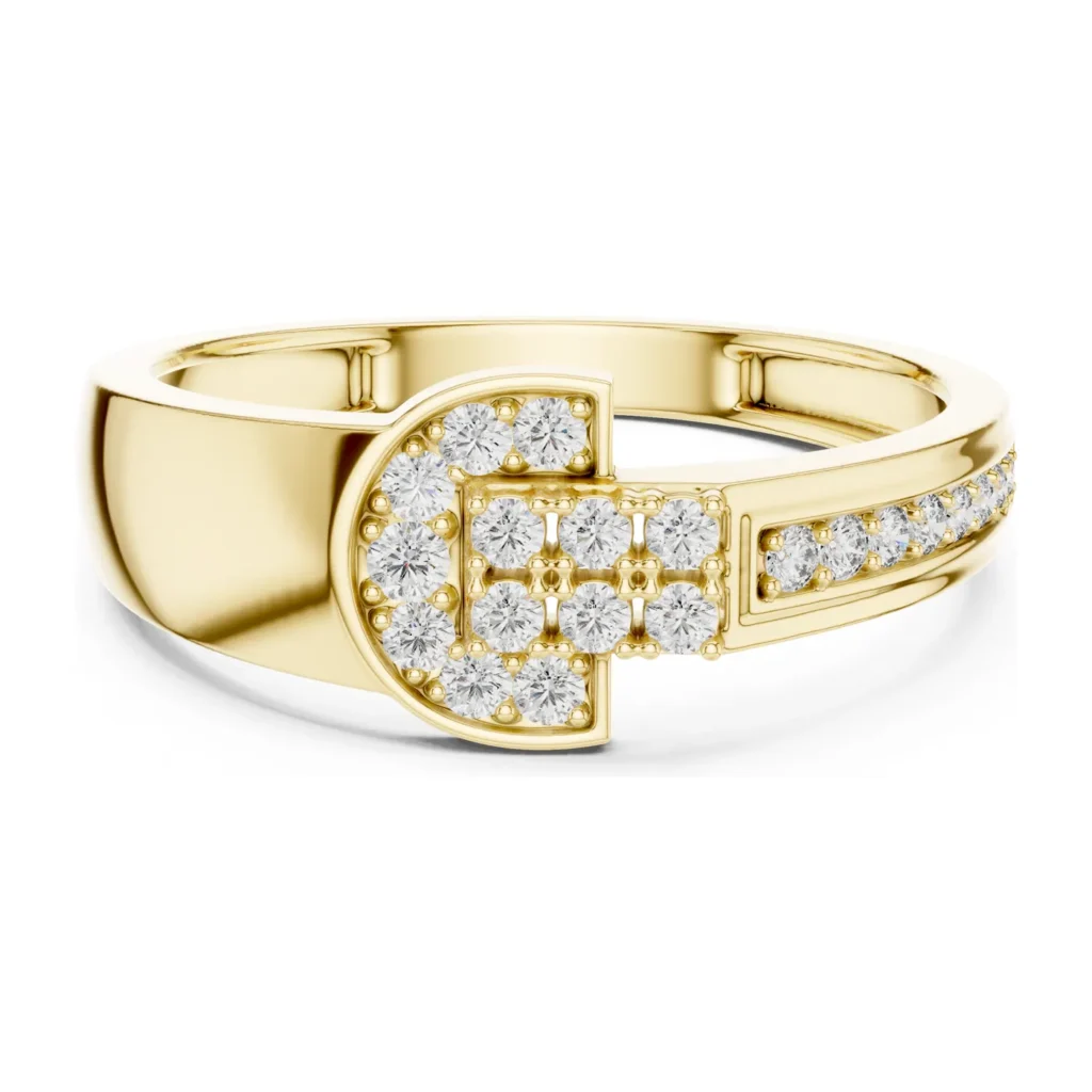 Pavé Crescent Signet Ring — photo 4