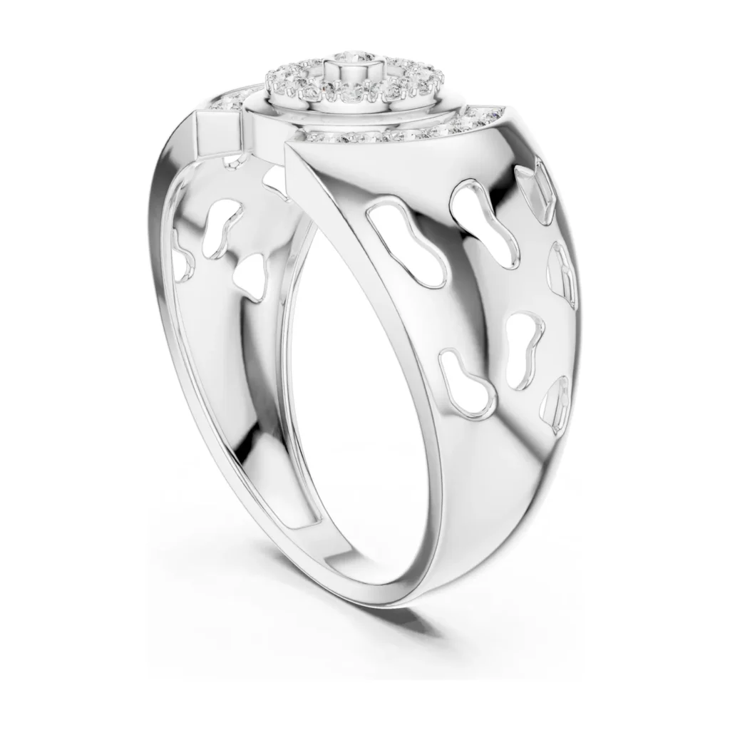 Pavé Spiral Disc Openwork Ring — photo 5