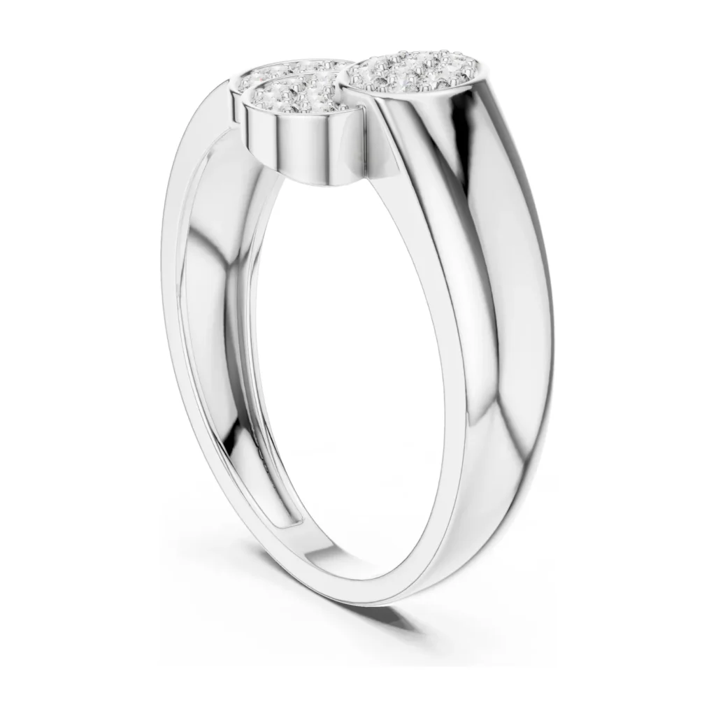 Pavé Double-Disc Signet Ring — photo 5