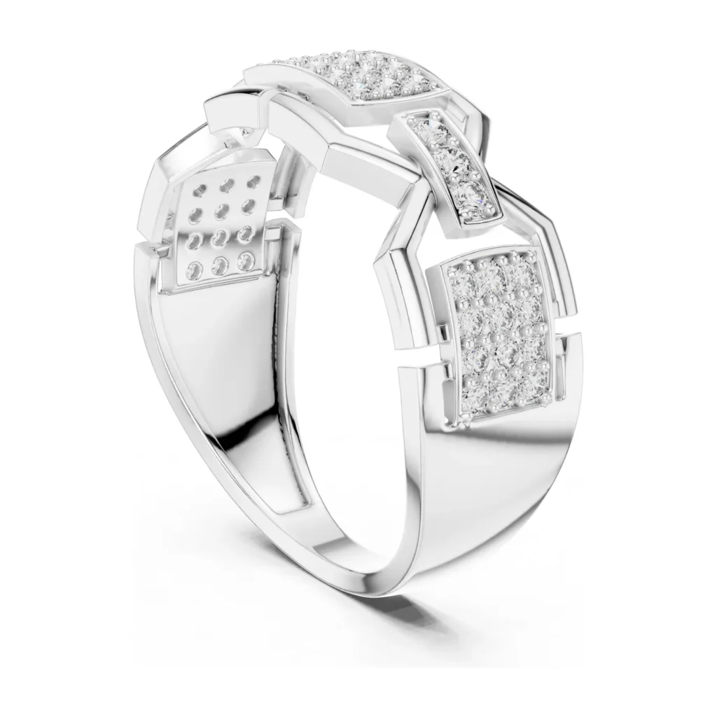 Pavé Chain Link Band — photo 5