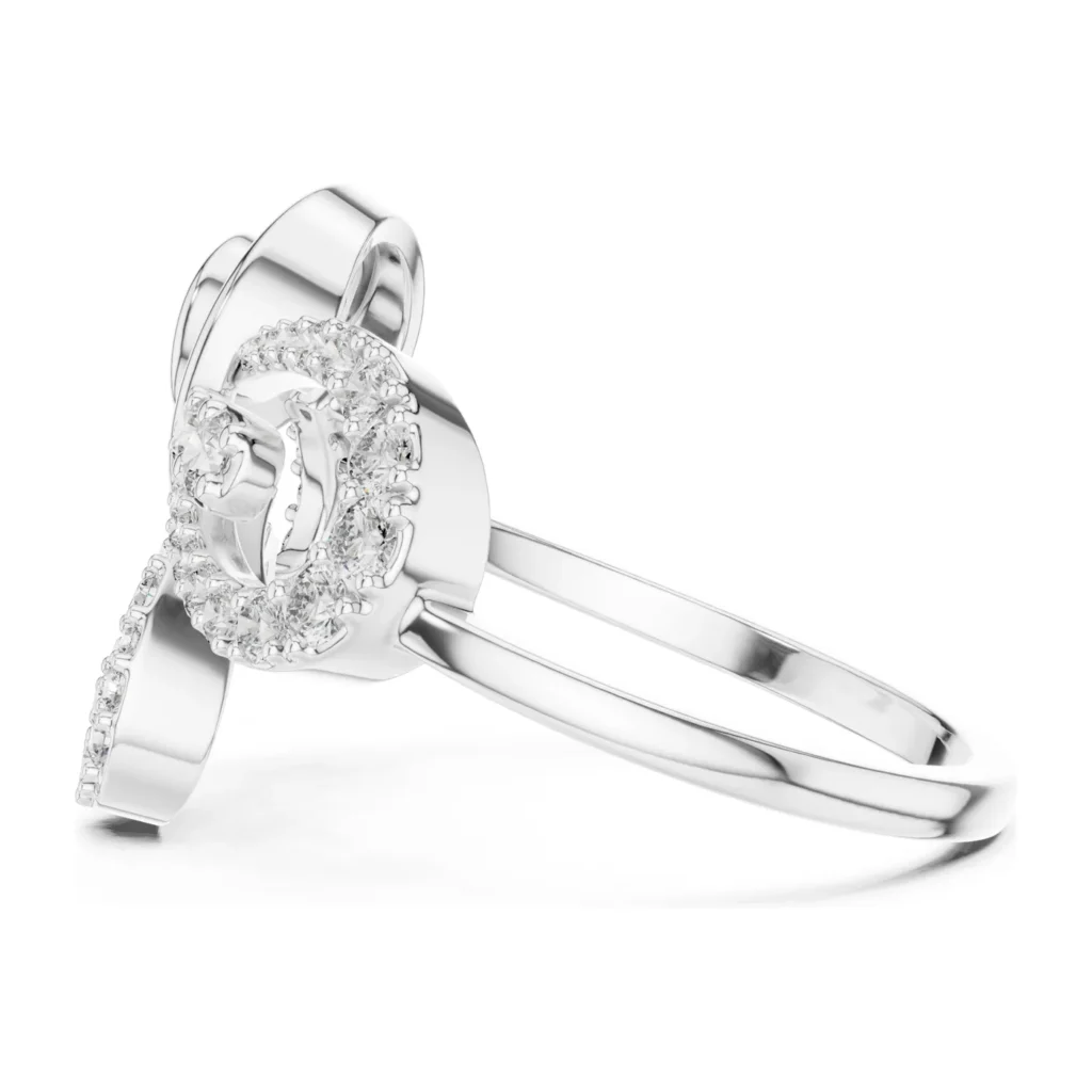 Pavé Swirl Bloom Ring — photo 7