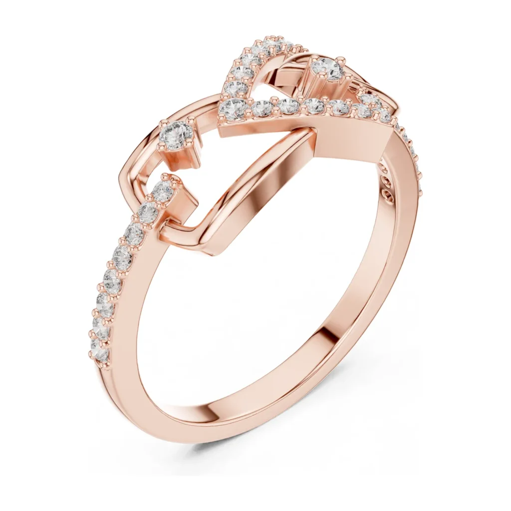 Pavé Heart Knot Fashion Ring — photo 10