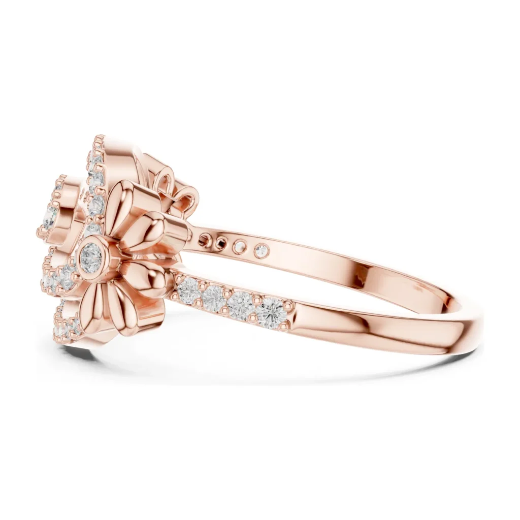 Pavé Heart & Flower Ring — photo 11