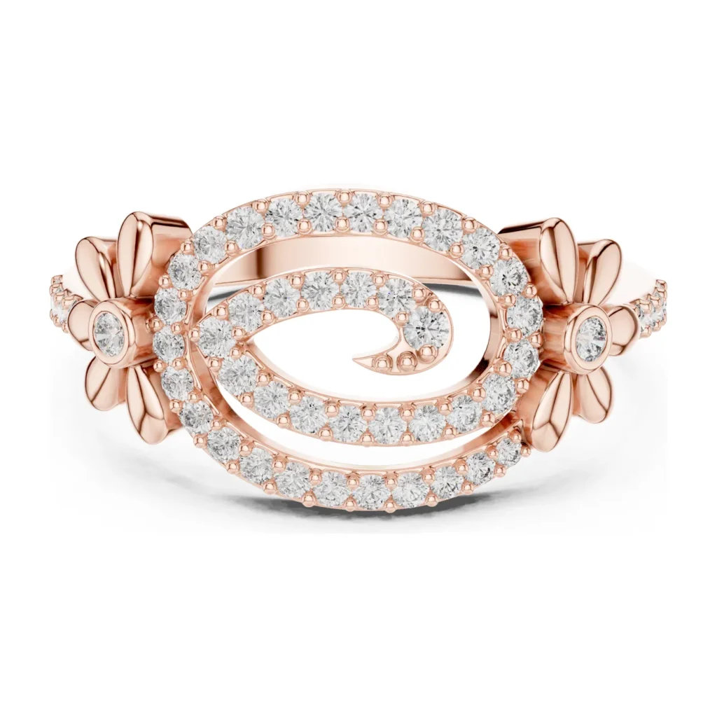 Pavé Heart & Flower Ring — photo 12