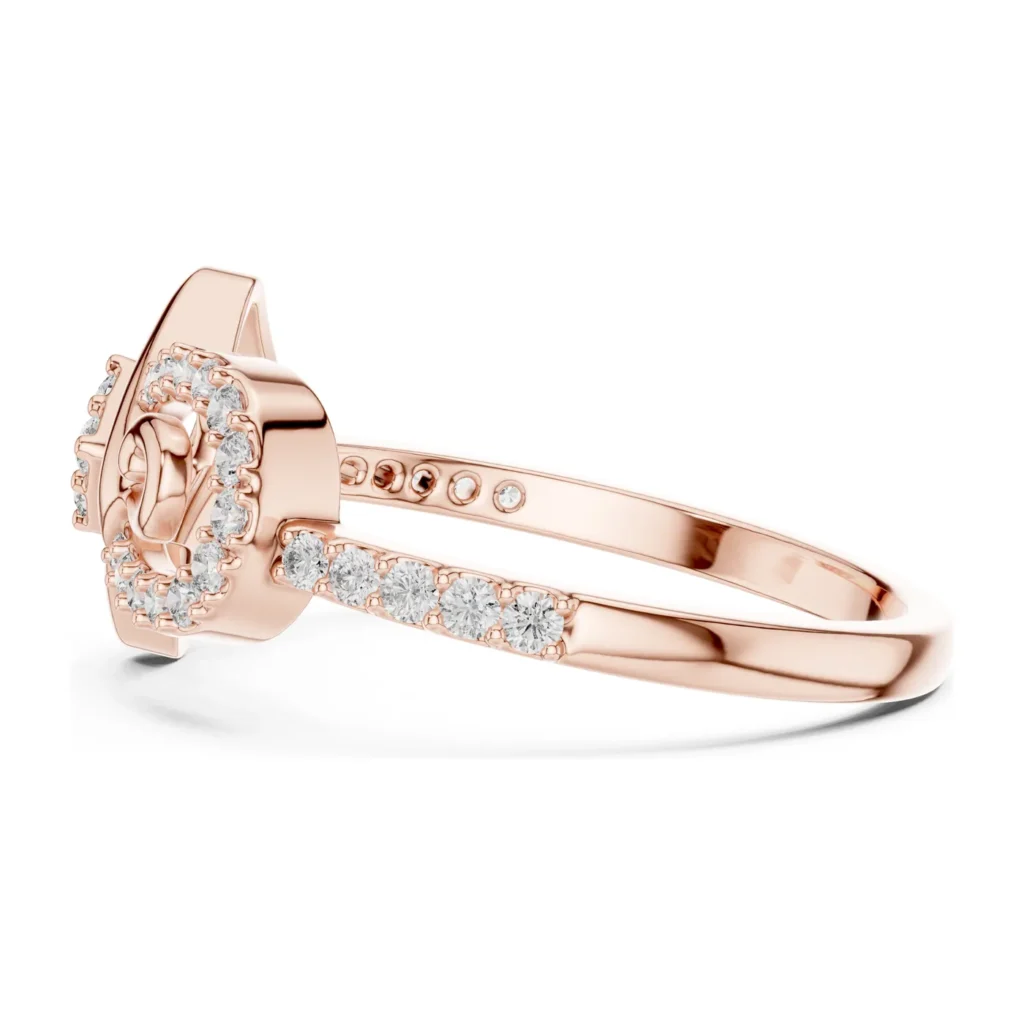 Pavé Open Square Bypass Ring — photo 11