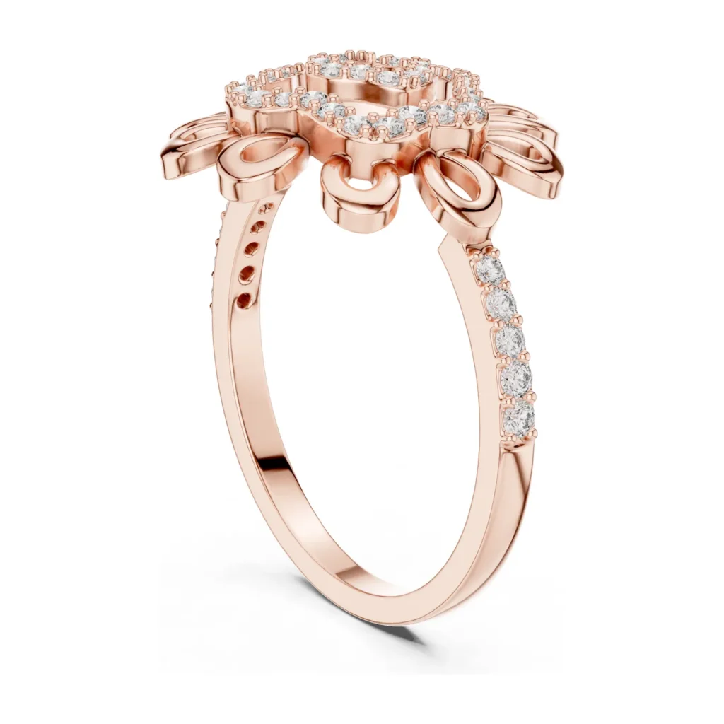 Pavé Daisy Halo Ring — photo 9