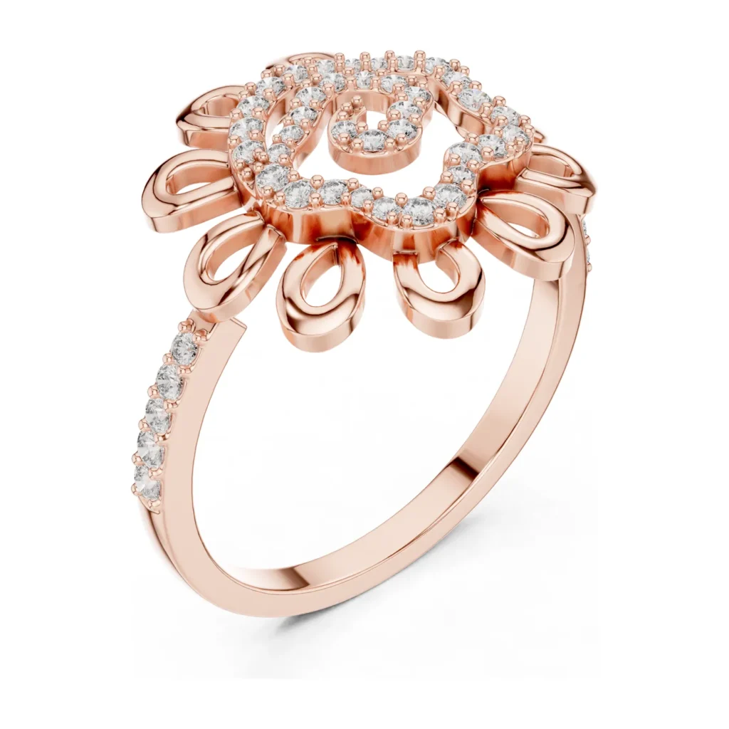 Pavé Daisy Halo Ring — photo 10