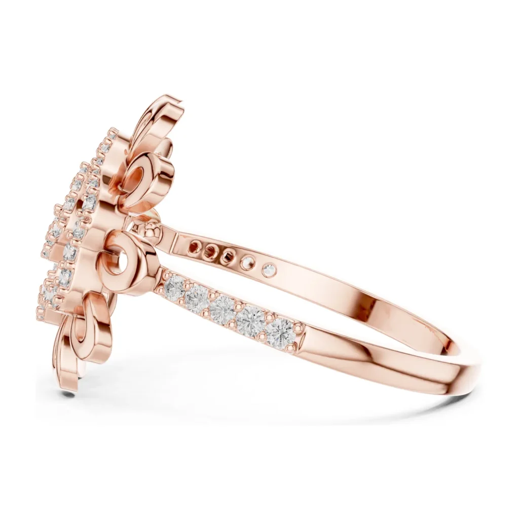 Pavé Daisy Halo Ring — photo 11