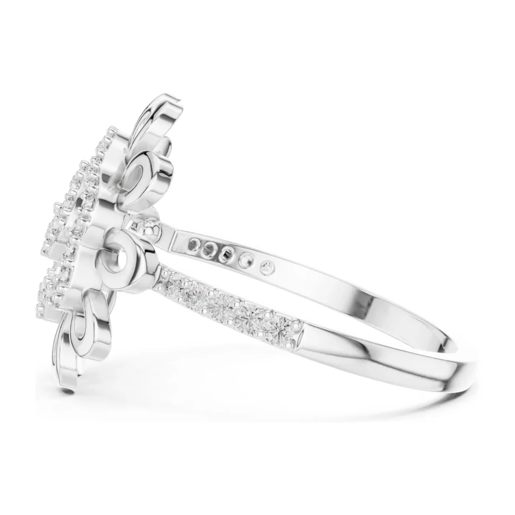 Pavé Daisy Halo Ring — photo 7