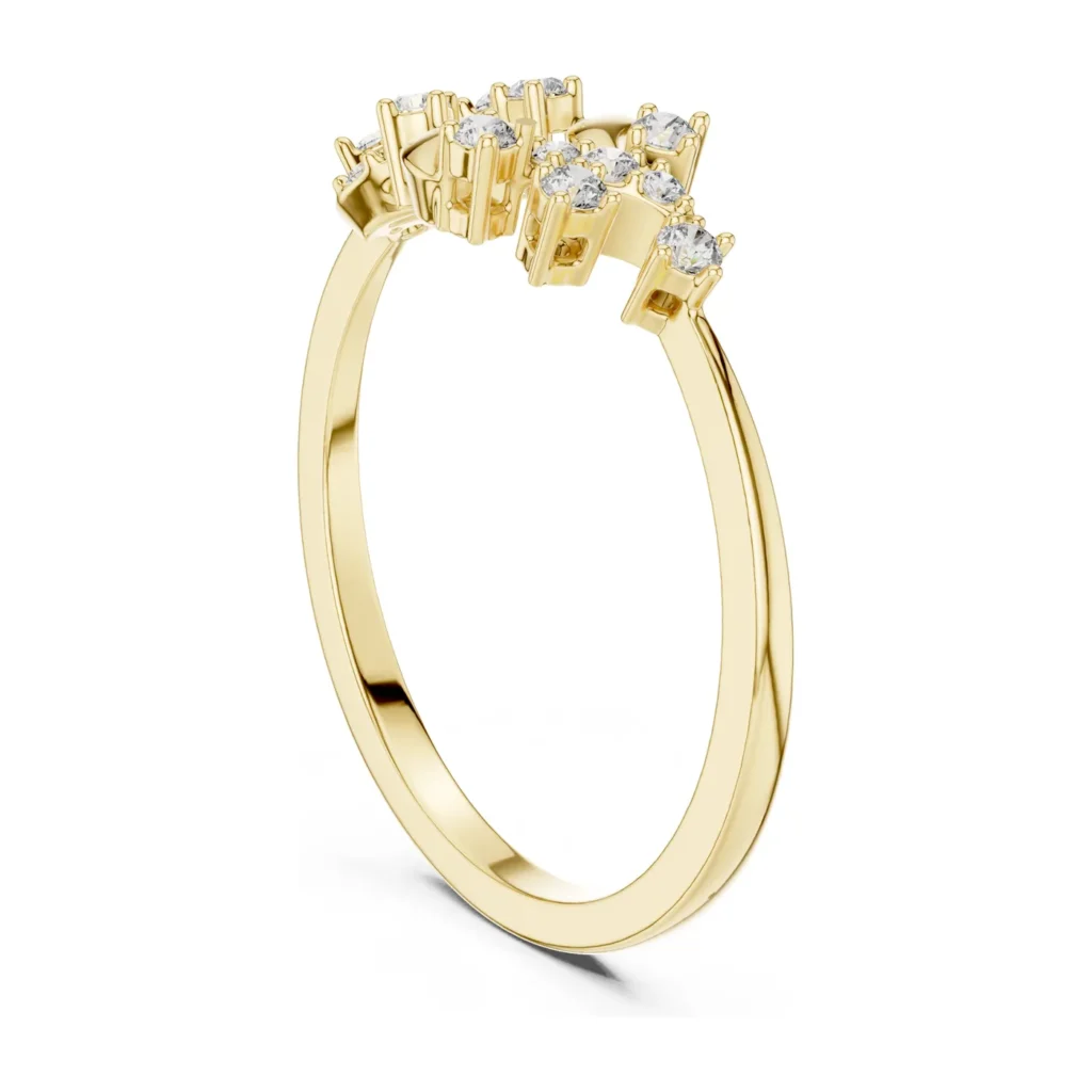Scattered Diamond Cluster Ring