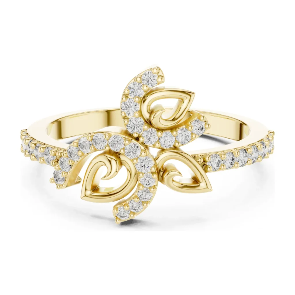 Pavé Teardrop Vine Ring — photo 4