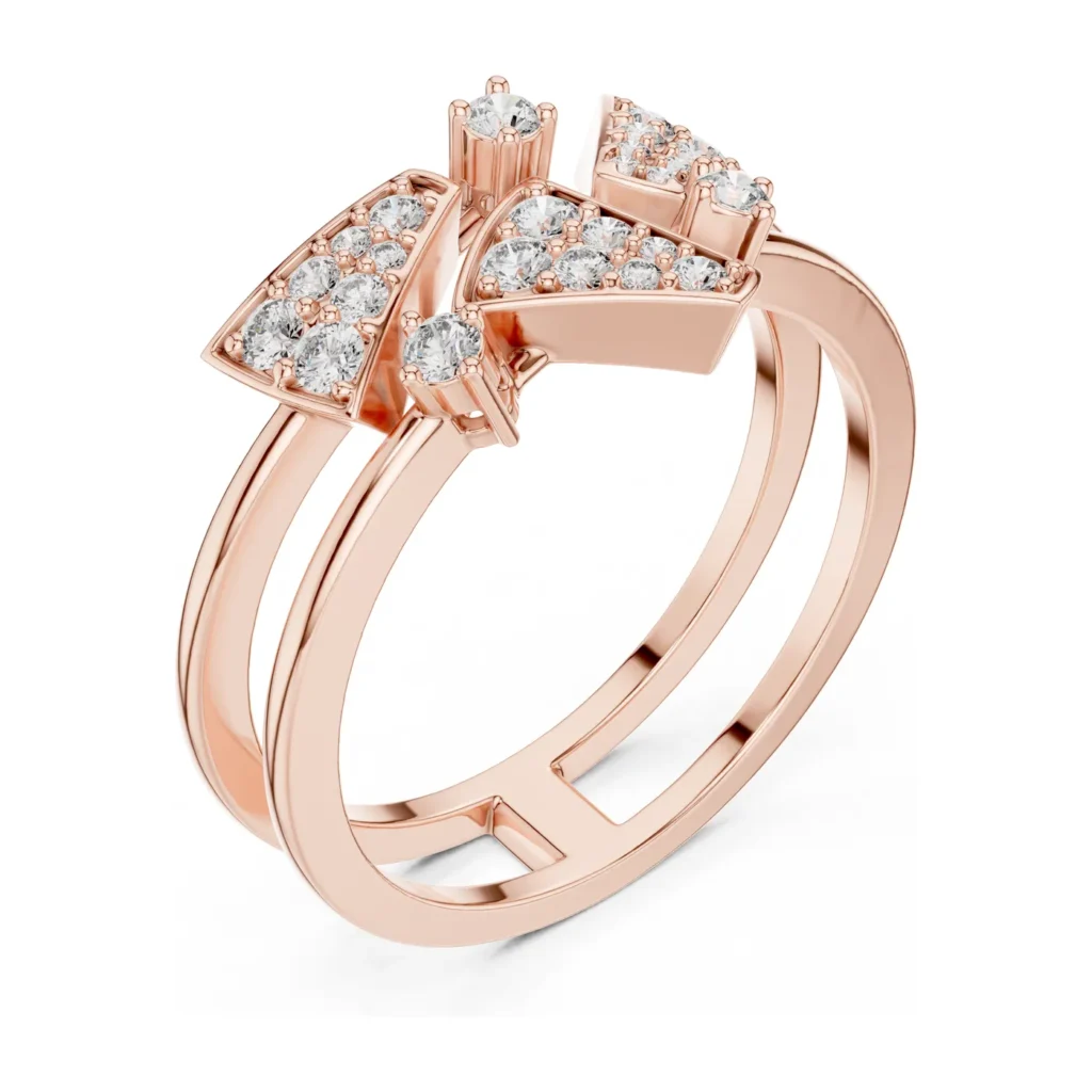 Double-Band Pavé Bow Ring — photo 10