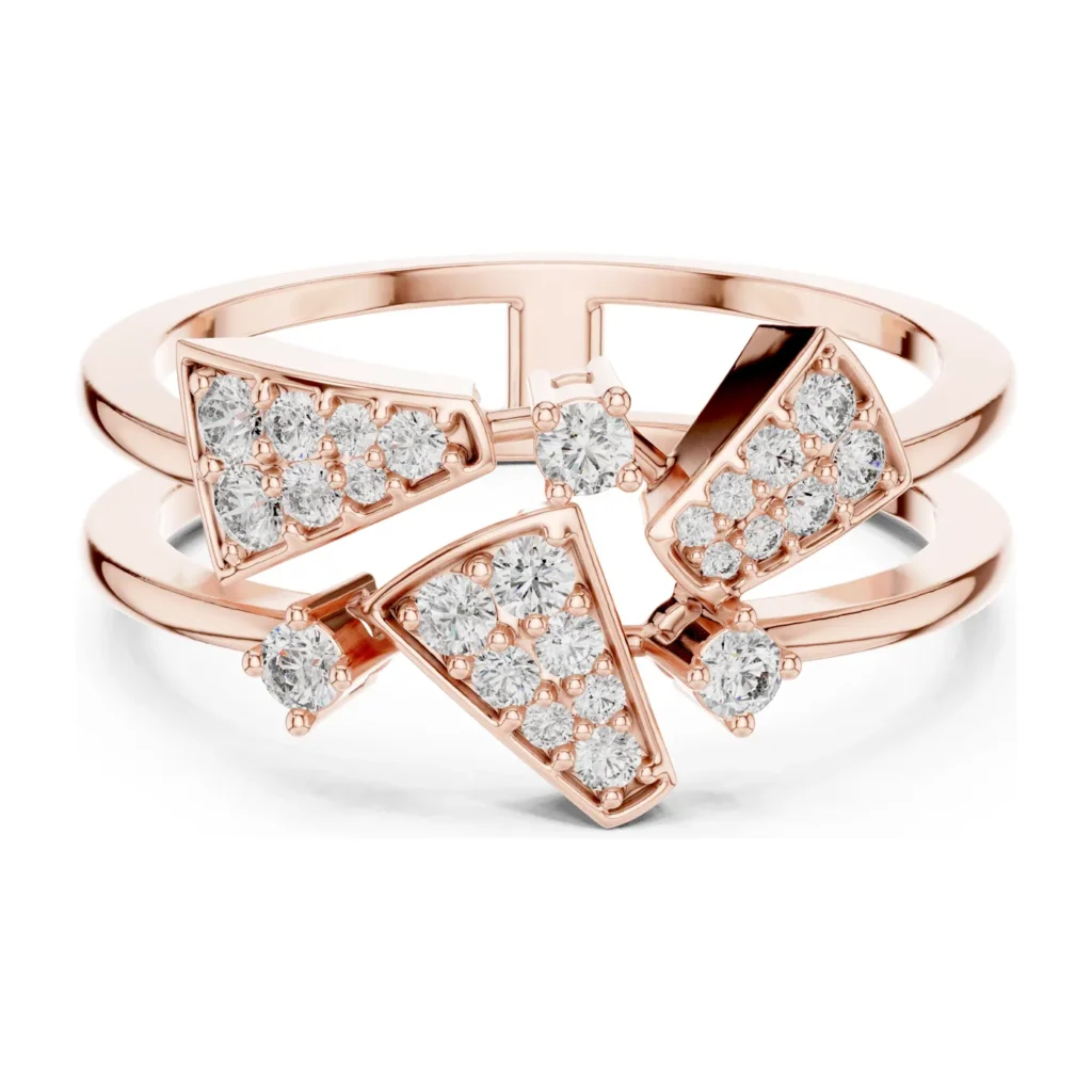 Double-Band Pavé Bow Ring — photo 12