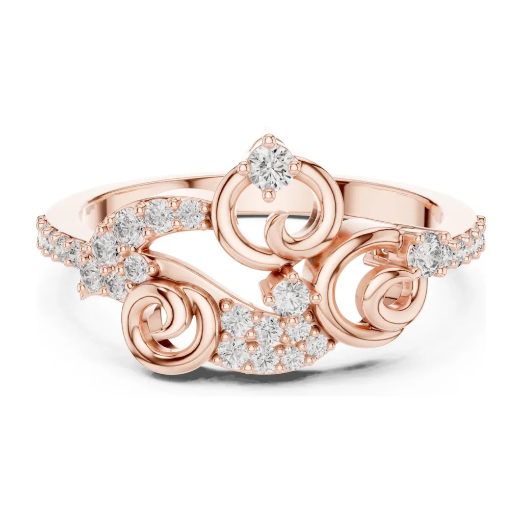 Pavé Scroll Cluster Ring — photo 12
