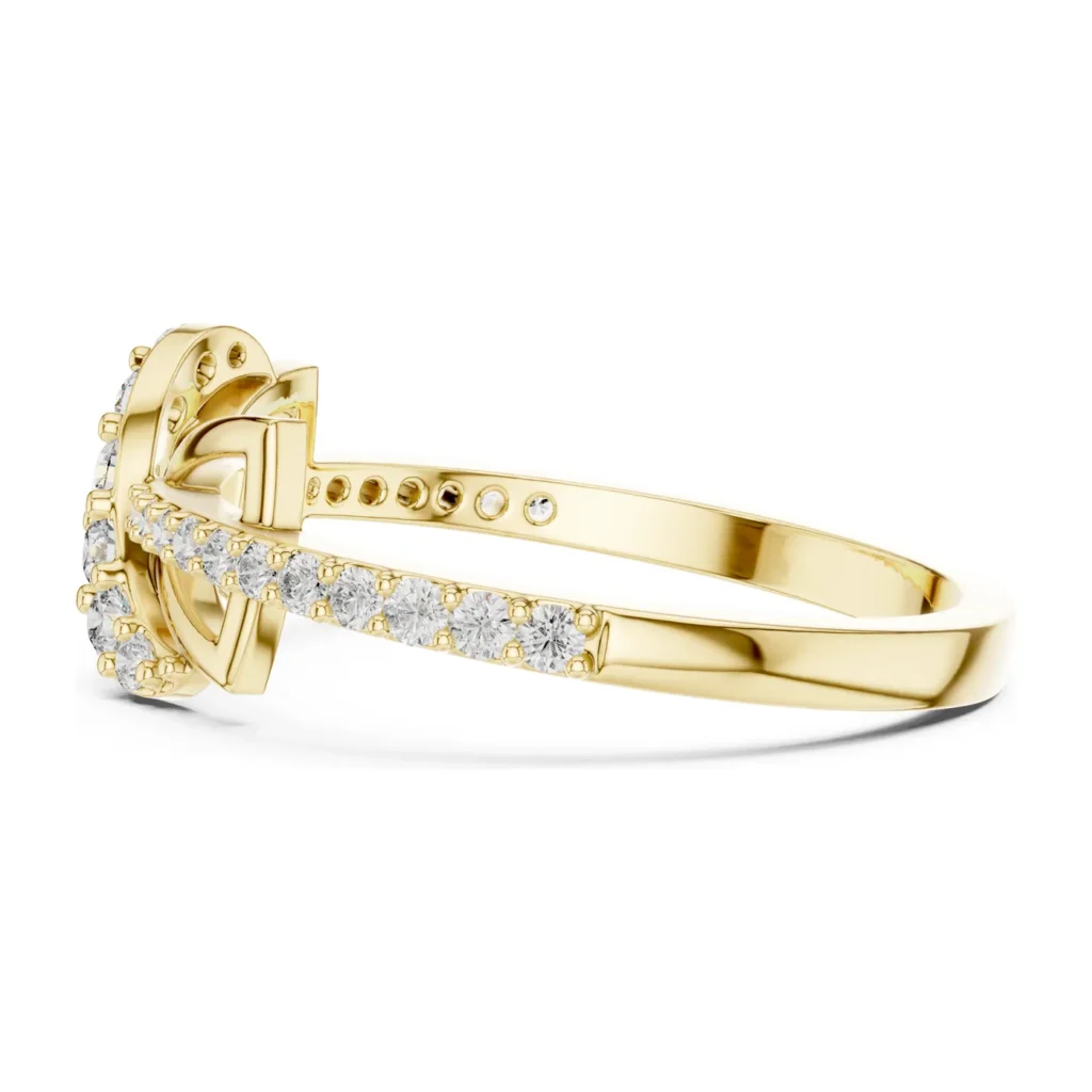 Pavé Knot Bypass Ring — photo 3
