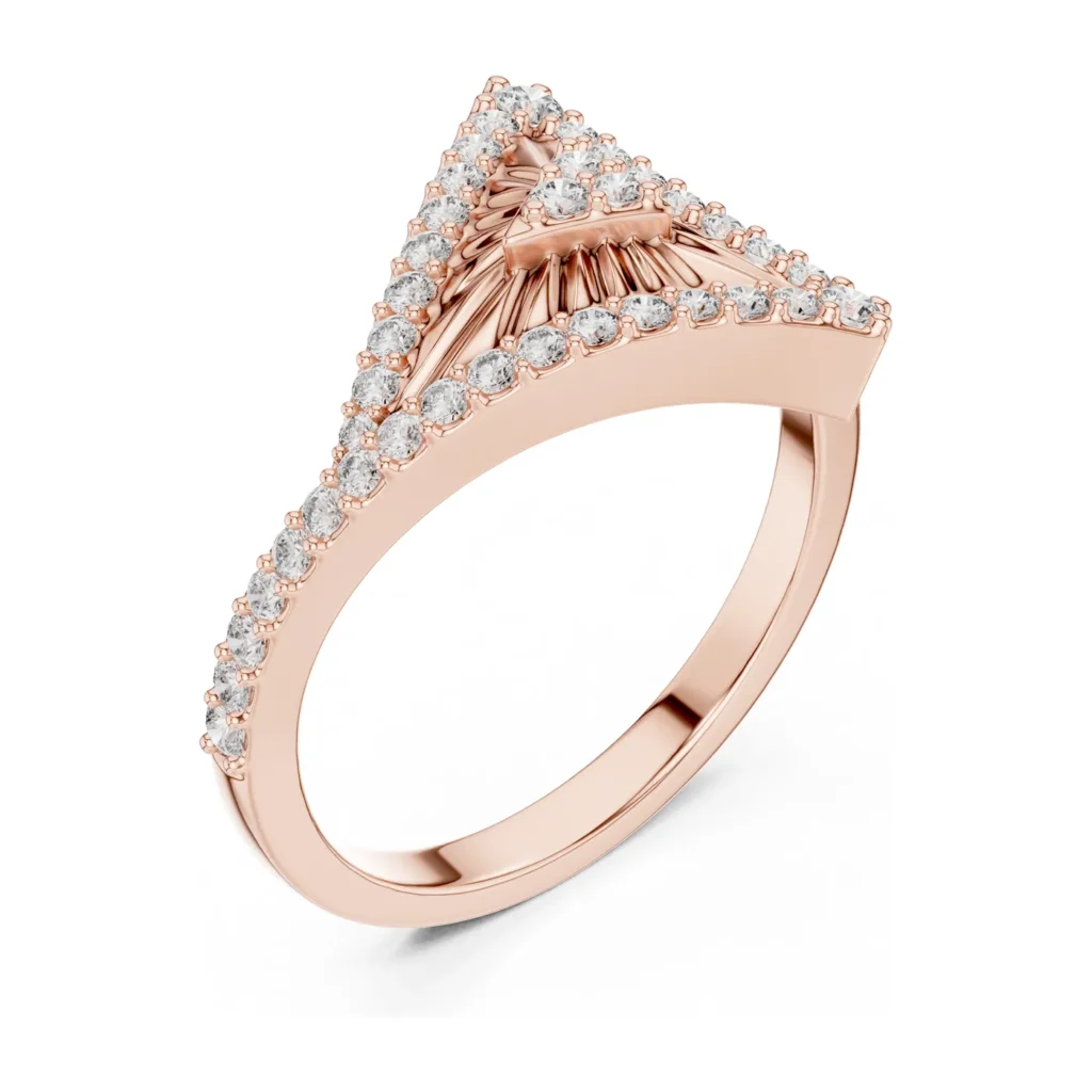 Pavé Sunray Crown Ring — photo 10