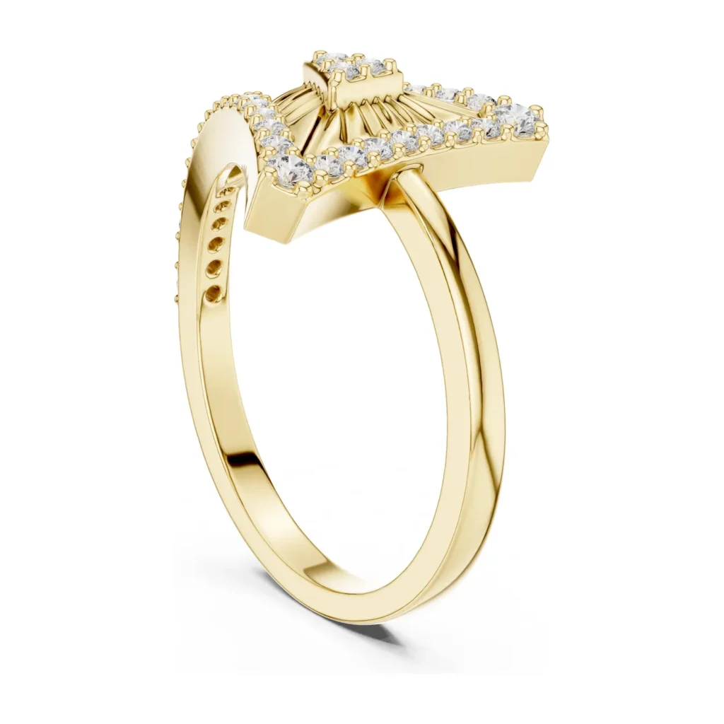 Pavé Sunray Crown Ring