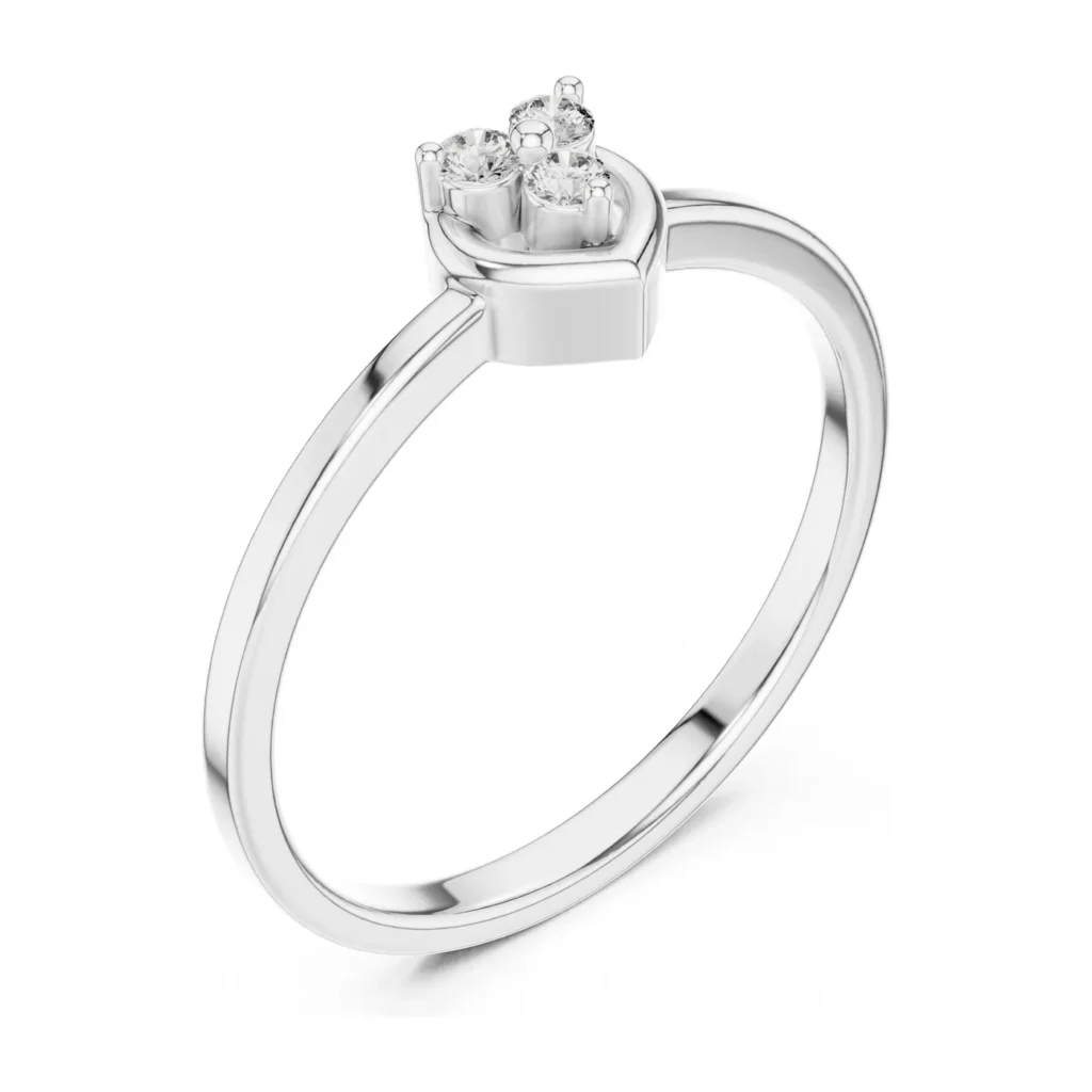 Petite Heart Cluster Ring — photo 6