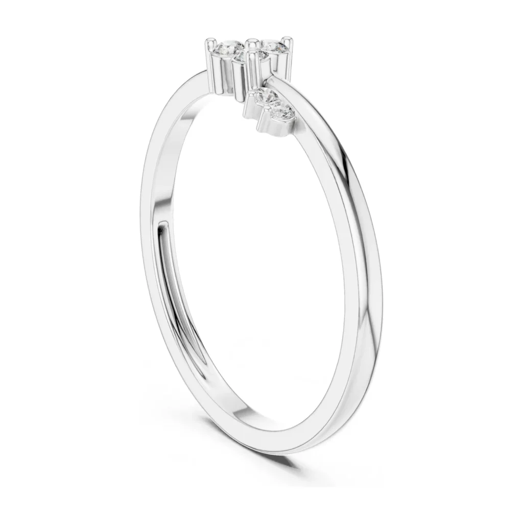 Scattered Diamond Wave Ring — photo 5