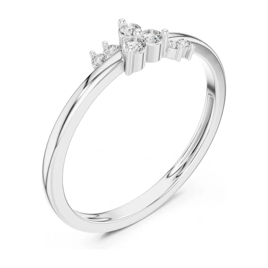 Scattered Diamond Wave Ring — photo 6